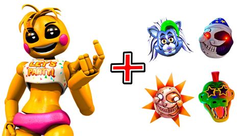 Chica 4 Fnaf Masks And Heads Fnaf Animation Youtube