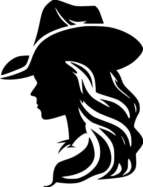 Cowgirl Black And White Isolated Icon Vector Illustration 24164236 Vector Art At Vecteezy