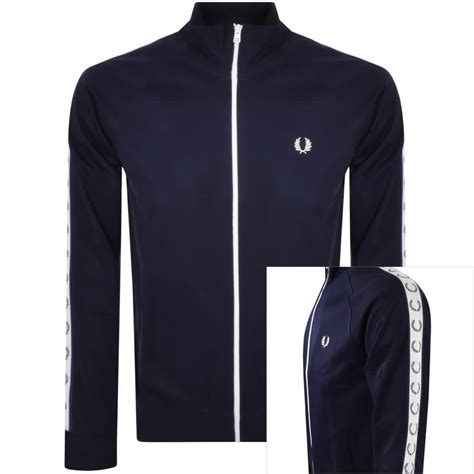 fred perry full zip track top navy mainline menswear