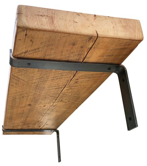 Simple diy wall desk shelf brackets for under 23 simple. Made in USA by DIY CARTEL - Industrial Forged Steel Floating Shelf L Bracket w/Lip - Raw Hot ...