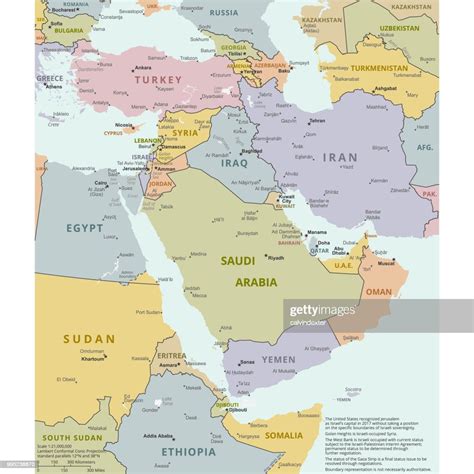 Political Map Of The Middle East High Res Vector Graphic Getty Images