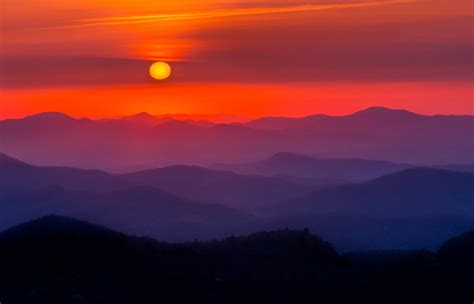 Appalachia Live Love Sunrise Celestial Silhouette Mountains Sun
