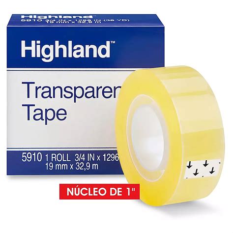 3m 5910 Highland™ Cinta Adhesiva Transparente 34 X 36 Yardas S