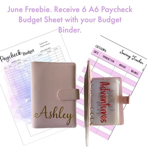 A6 Binder Cash Envelope System Dave Ramsey Method Budget Living Budget