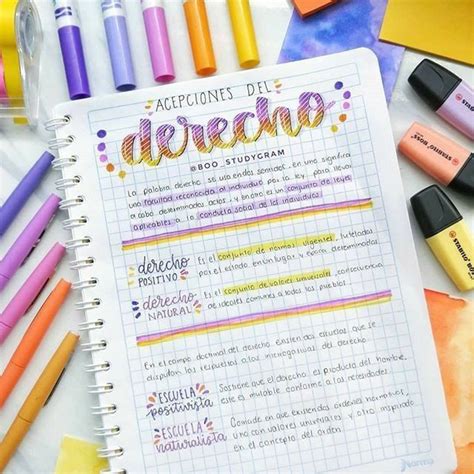 100 Ideas Para Tener Apuntes Más Bonitos💛 Six Art Bullet Journal