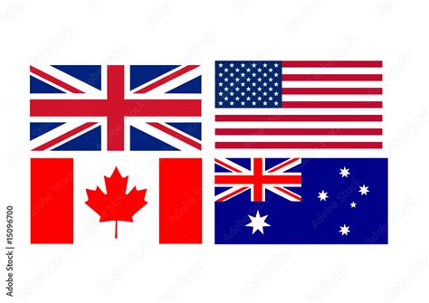 Flags Of The English Speaking Countries Vector De Stock Adobe Stock