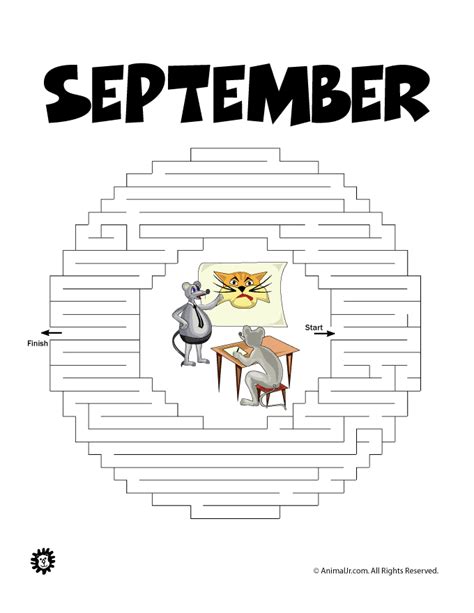 Printable Maze For September Woo Jr Kids Activities Childrens