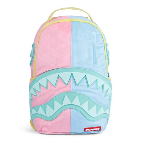Sprayground Girls Pink And Blue Shark Backpack Bambinifashioncom