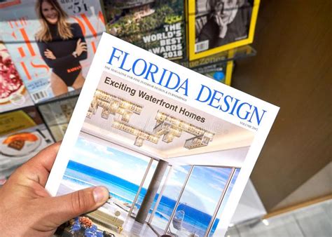 Florida Design Magazine In A Hand Editorial Photography Image Of
