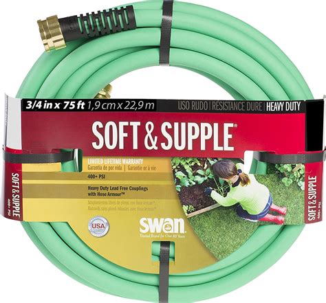 Swan Soft And Supple Snss34075 34 Inch X 75 Foot Green Garden Hose