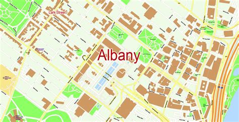 Albany Ny Pdf Map Us Exact City Plan Editable Vector Layers Street Map