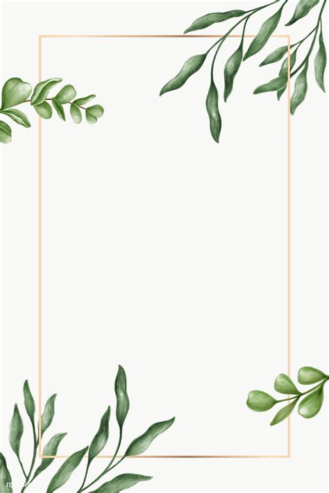 Green Leaves Frame Transparent Png Premium Image By