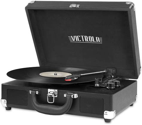 Victrola Vintage Vinyl Record Storage And Carrying Case Gray 1sfa
