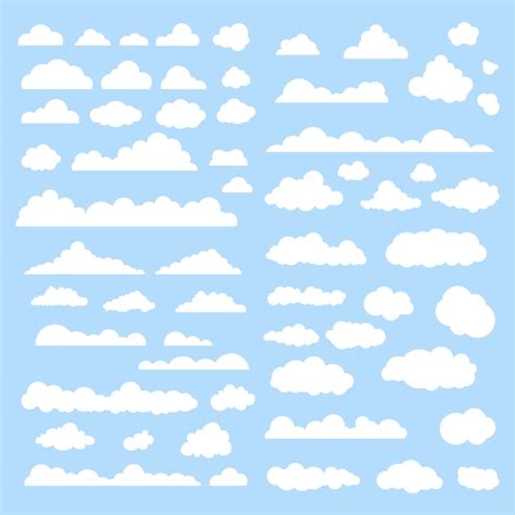 Free Vector White Clouds Collection