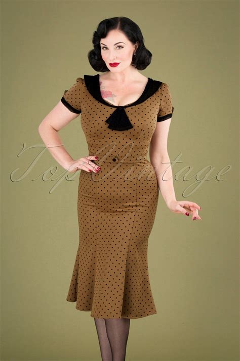 Polka Dot Dresses 20s 30s 40s 50s 60s Homecoming Dresses Vintage