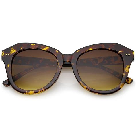 women s oversize horn rimmed round lens cat eye sunglasses 52mm cat eye sunglasses sunglasses