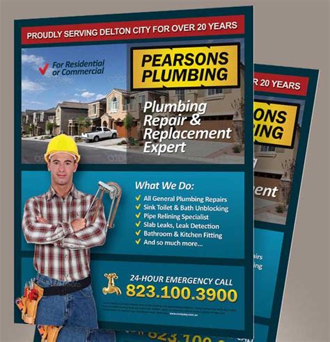 Free Plumbing Flyer Templates 20 Free Psd Plumbing Templates Downloads