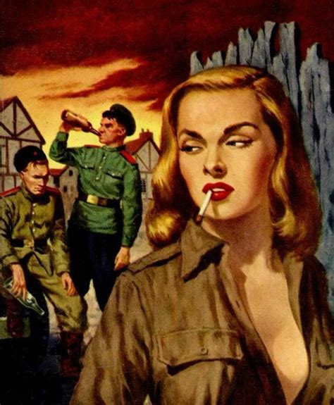 Smoking Pin Up Girl Wine Soldier Us Propaganda Cccp Soviet Ussr Canvas