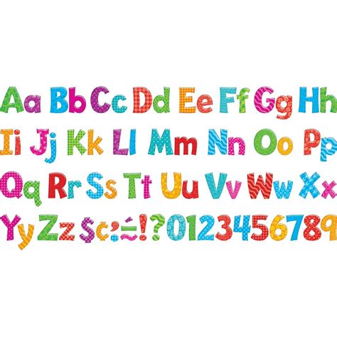 Colorful Patterns Playful Ready Letters United Art And Education