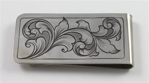 No room for extra clutter. Hand Engraved Money Clip - DAVID SHEEHAN ~ ENGRAVER