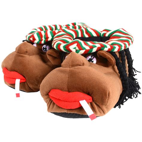 Mens Slippers - Cosy Rasta Man Character Plush Novelty Slippers With ...