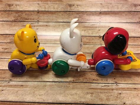 Rare Vintage 1996 Baby Einstein Animal Marching Band Pull Along Toy By