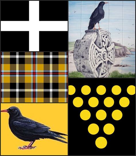 Cornish Symbols St Pirans Flag White Cross Black Background The