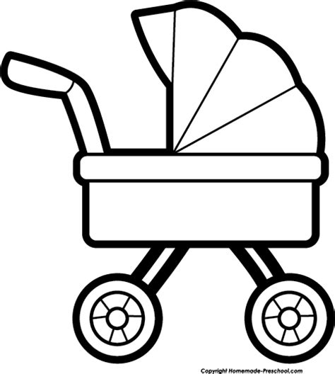 Collection 100 Pictures Baby Carriage Clip Art Black And White Updated