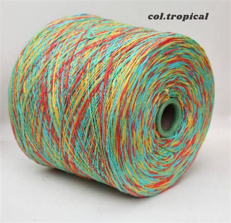 Cotton Linen Yarn On Cone 900g Cone Space Dyed Yarn For Knitting