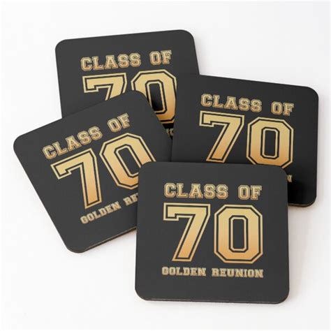Class Of 70 1970 Class Reunion 50th Golden Reunion Coasters Set Of 4