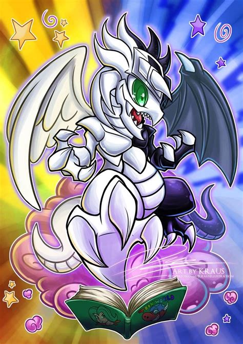 Toon Light And Darkness Dragon By Kraus Illustration On Deviantart