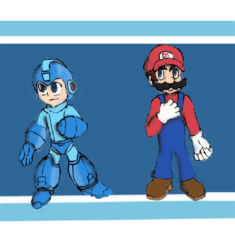 Megaman And Mario By Mok Axe On Deviantart