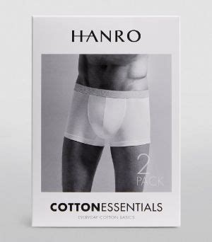 Mens Hanro White Cotton Blend Essential Trunks Pack Of Harrods Uk