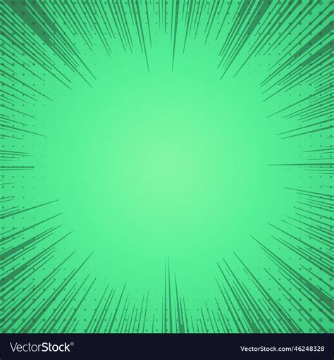 Green Comic Zoom Lines Background Royalty Free Vector Image