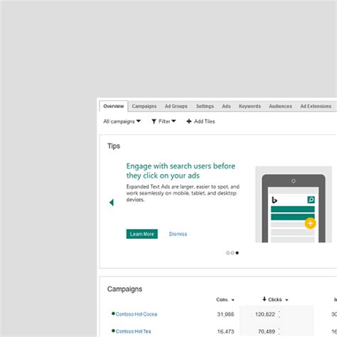 Bing Ads Overview Tab To Help Advertisers See The Big Picture Of