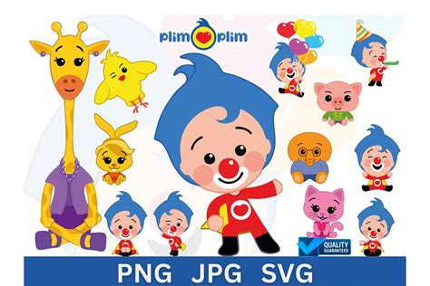 Plim Plim Svg Files For Cricut Plim Plim And Friends Png Bundle Dxf