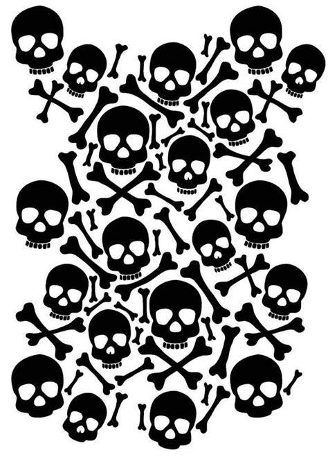 No matter your project, we're bound to have what you're looking for. Simple Pattern of Skulls on 9x9-inch Stencil Sheet ...