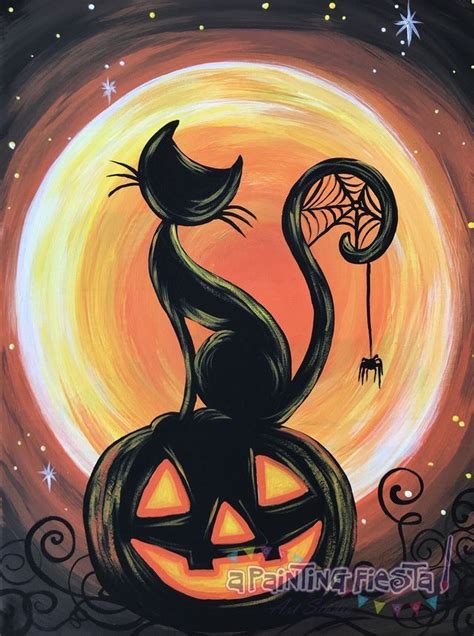 Pin By Rocio Rivera On Art Halloween Canvas Paintings Halloween