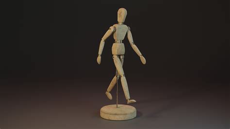 3d Model Drawing Mannequin Vr Ar Low Poly Cgtrader