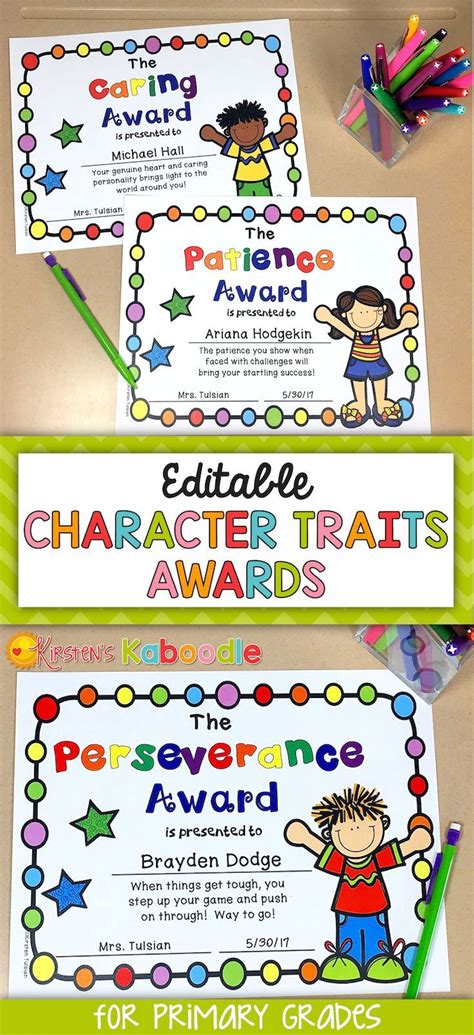 Try an entire week for free click here. Character Traits Awards | End of Year Awards | Preschool ...