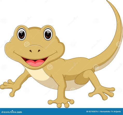 Cute Lizard Cartoon Stock Vector Illustration Of Isolated 82765076