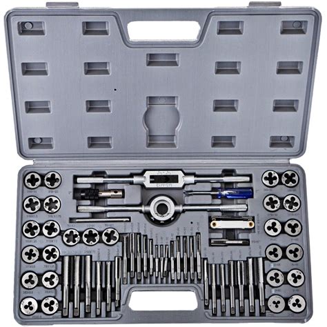 Buy Vevor Tap And Die Set 60 Pc Tap Set Metric And Sae With Storage