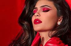 kylie jenner red collection cosmetics holiday dress photoshoot her company boohoo curves majority amid selling shares shows hot vinyl off