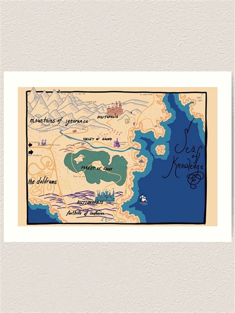 Phantom Tollbooth Map Art Print For Sale By Catleeclaw Redbubble