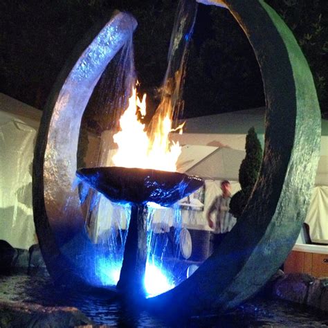 Beautiful Water Feature And Fire Pit Diy Water Fountain Water