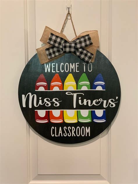 Teacher Door Signs Classroom Door Signs Teacher Door Hangers Teacher Doors Wood Door Hangers
