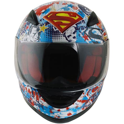 Box Bx 2r Superman Motorbike Motorcycle Helmet Xxs