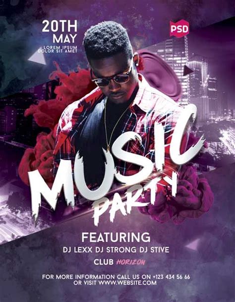 Check Out The Dj Music Party Free Psd Flyer Template Only On