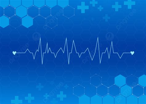 Blue Healthcare Abstract Background Abstract Geometric Heartbeat
