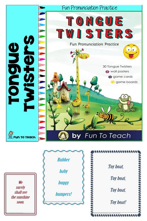 tongue twisters speech activities esl curriculum articulation posters ell lesson plans